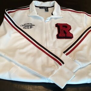 Rocawear White Jacket with Red and Black Stripes